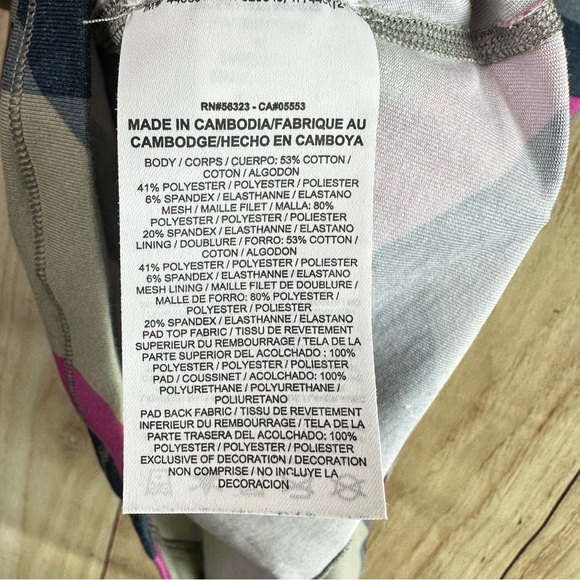 Nike Dri-fit Slim Fit Pink and Gray Chevron Racerback Tank Top - Picture 8 of 10